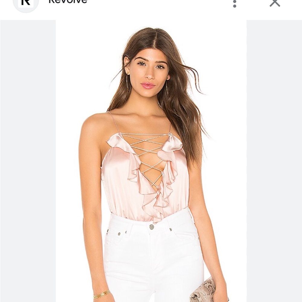 Cami nyc light pink ruffle tank